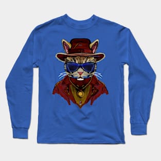 Cat gangsta Long Sleeve T-Shirt